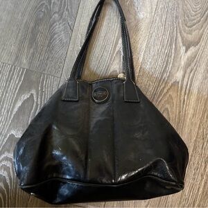 Coach Black Leather Women's Bag